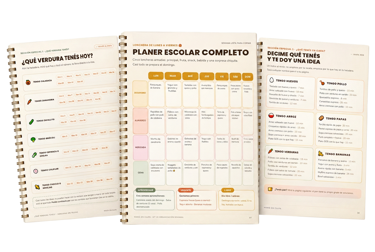 Plantillas y planners de Mamá Sin Culpa en formato encuadernado