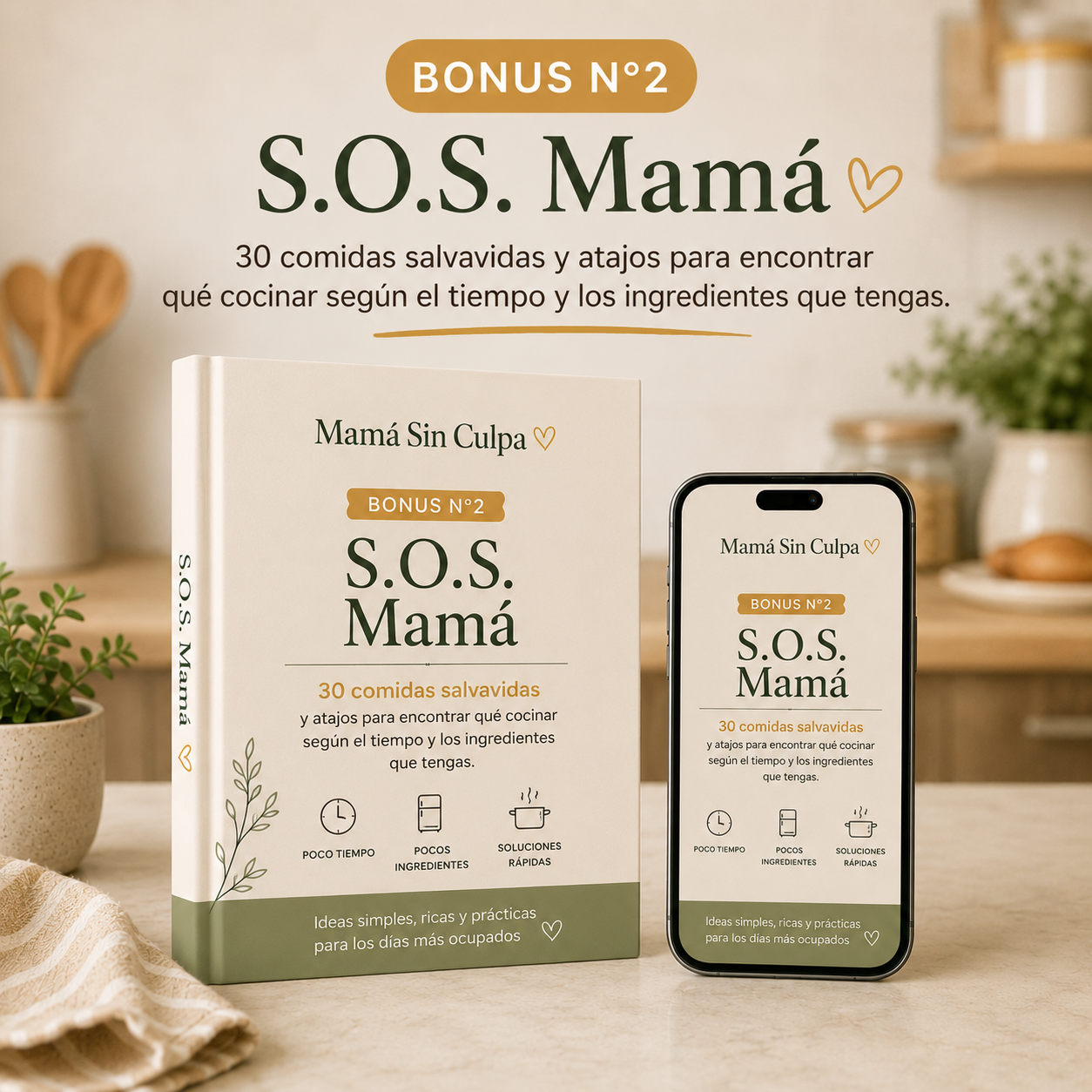Mockup del bonus S.O.S. Mamá